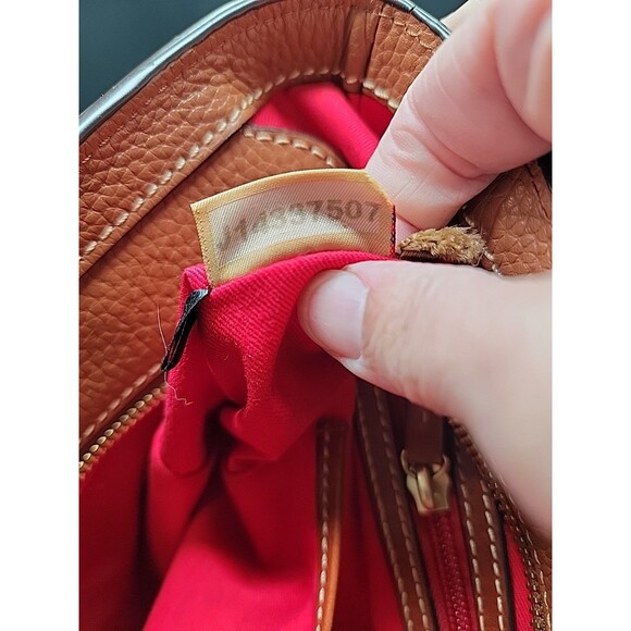 Dooney And Bourke Pebble Leather Lexington Shopper Bag Caramel 13x10x4 - Picture 11 of 14